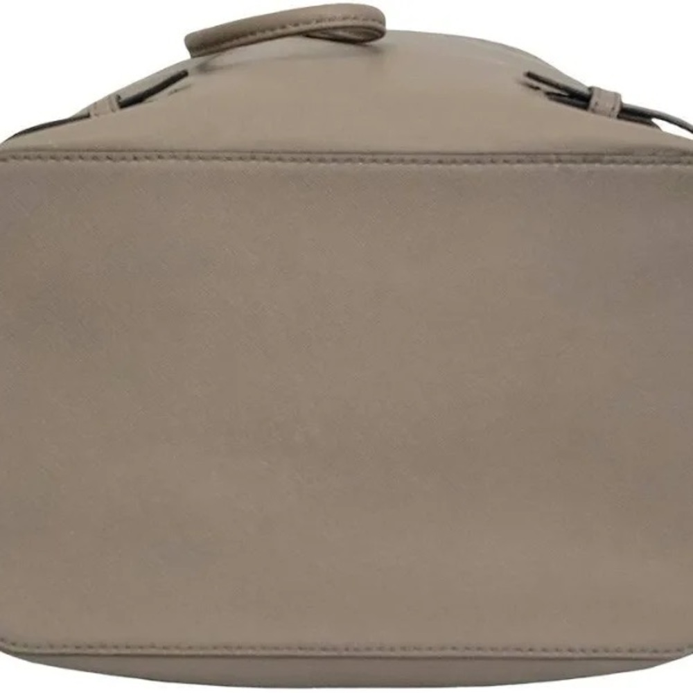 Tory Burch Taupe Leather Drawstring Bucket Shoulder Bag - Picture 5 of 6